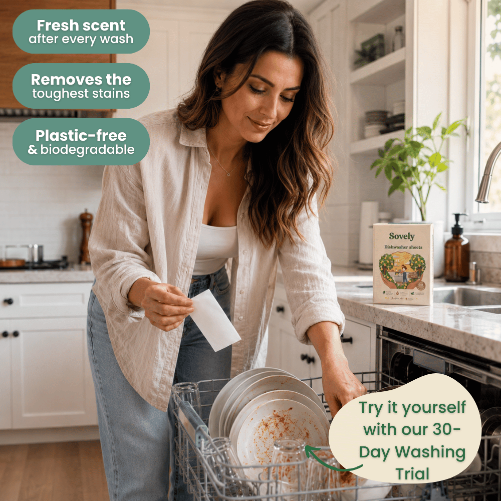 Eco-Friendly Dishwasher Sheets (Fresh Lemon + Unscented)